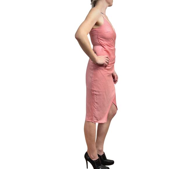 Women's BCB Generation Pink w/ Black Polka Dot Dress - Size 0 ( XXS / XS ) - Picture 11 of 13